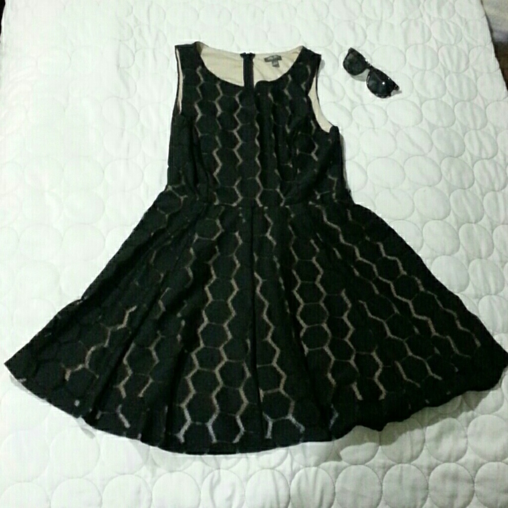 Lily Rose Cream/Black Dress Sz L